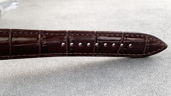 top-tier replica watch Patek Philippe men's pink plate brown belt super complex function series leather strap watch leather strap picture