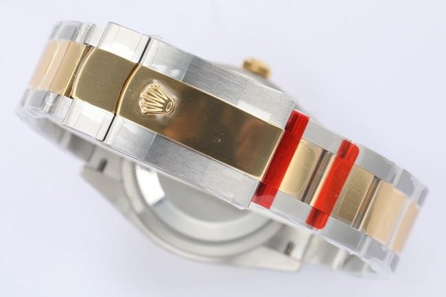 EW Factorytop-tier replica watch Rolex men's gold plate gold belt Oyster Datejust36 series mechanical watch clasp picture