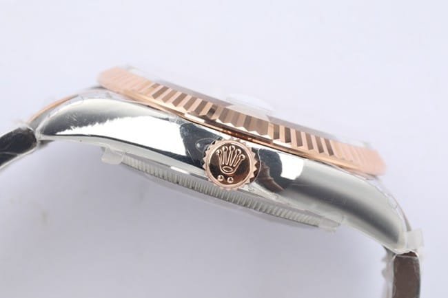 EW FactoryRolextop-tier replica automatic movement men's gray plate steel braceletDatejust36 series watch side view