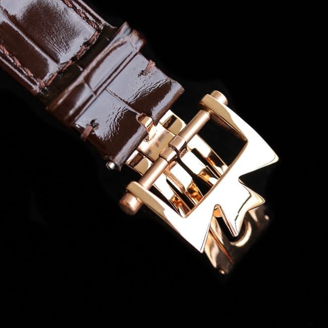 top-tier replica watch Vacheron Constantin men's brown plate brown belt loft craftsman series leather strap watch clasp picture