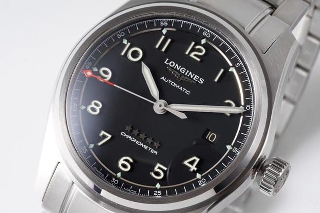 ZF FactoryLonginestop-tier replica watch fully automatic movement men's blue dialsteel bracelet pioneer series watch front view
