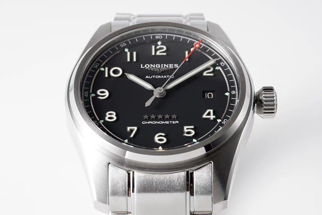ZF FactoryLonginestop-tier replica watch fully automatic movement men's blue dialsteel bracelet pioneer series watch detail shots
