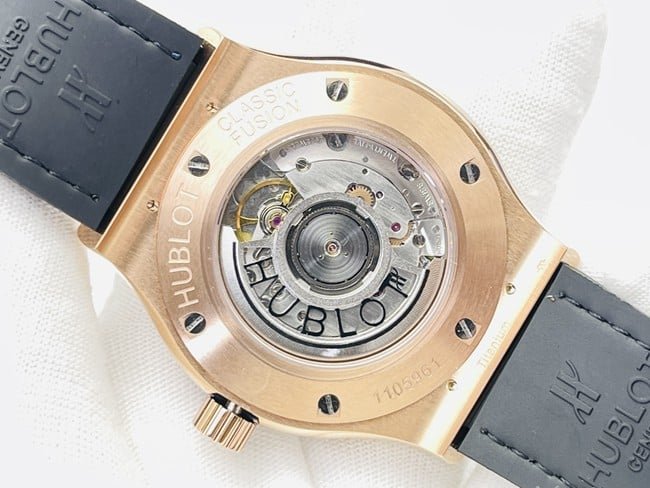 top-tier replica watch Hublot watch automatic movement men's blue dial blue belt Big Bang Sang Bleu series leather strap watch movement picture