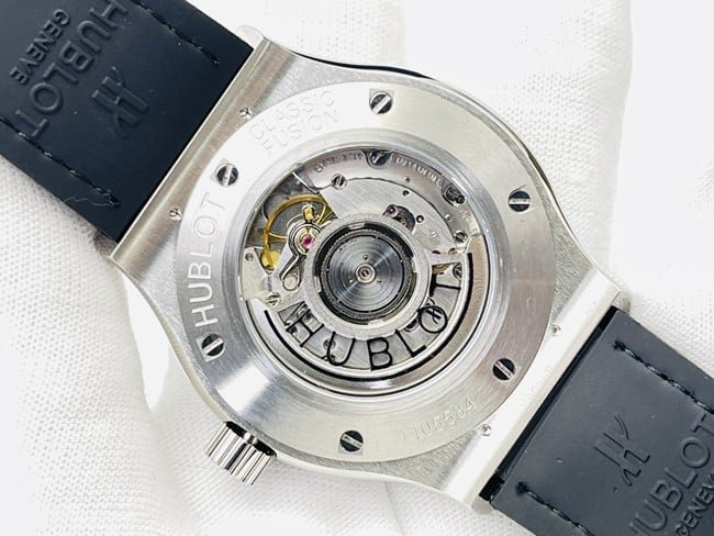 Replica watch Hublot Hublot watch Big Bang Sang Bleu series men's black dial green strap watch movement picture