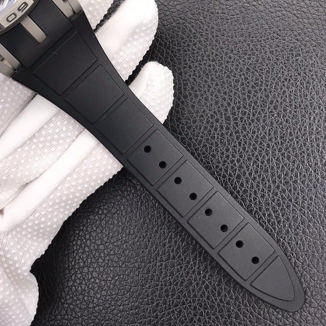 BBR factory top-tier replica watch Roger Dubuis men's black dialrubber strap manual winding tourbillon watch leather strap picture