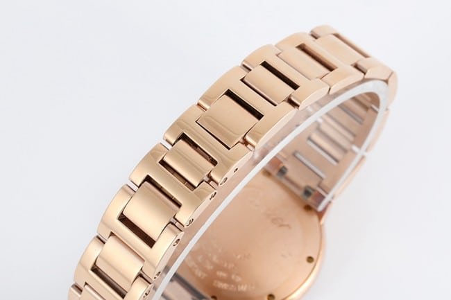 V6 factory Cartiertop-tier replica watch automatic movementsteel bracelet blue balloon series women's white dial watch clasp picture