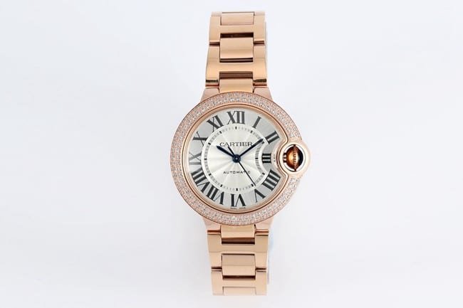 V6 Fabrik Cartier Damen Blue Balloon Super A Super Clone Uhren Silber weiße Scheibe Roségold Diamanten Stahlarmband Modelle WE902064 — luxury replica watch guide | Watch Replica Expert