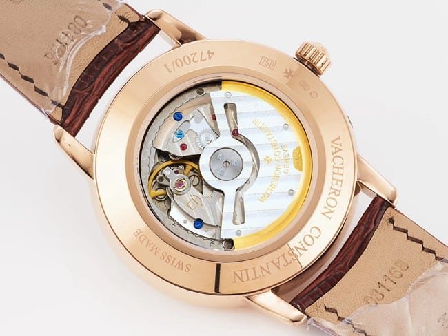 APEX factory top-tier replica watch Vacheron Constantin series automatic movementblack dial red strap men's watch movement picture