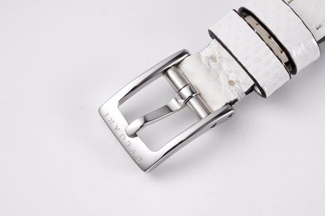 BV factory top-tier replica watch BvlgariquartzSerpenti series women's white dialleather strap watch clasp picture