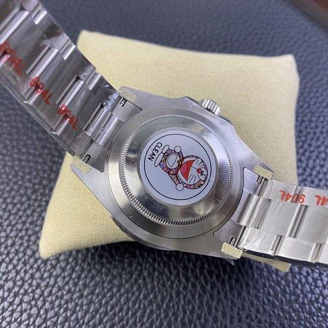 Clean factory Rolex top replica watch men's black dial steel band black sub-aquatic mechanical watch back cover photo