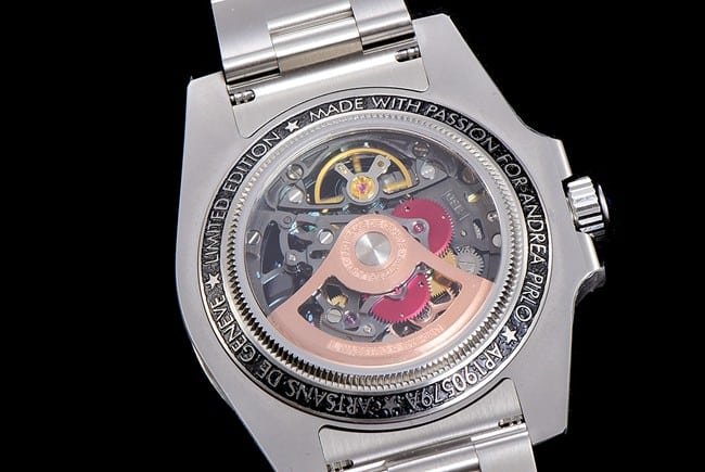 Rolextop-tier replica watch automatic movement men's gray plate steel braceletSubmariner series watch movement picture