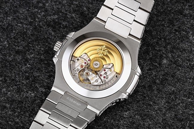 R8 factory top-tier replica watch Patek Philippe baby's breath series men's white dialsteel bracelet automatic movement watch movement picture