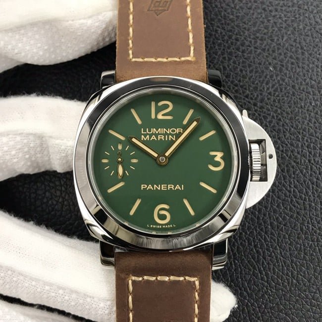 Panerai PAM00911 Luminol military green dial brown strap 1:1 replica—HW factory precision timepiece — luxury replica watch guide | Watch Replica Expert