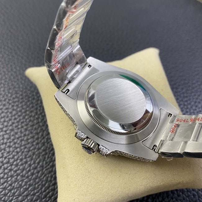 Rolextop-tier replica fully automatic movementSubmariner series red plate steel bracelet watch back cover picture