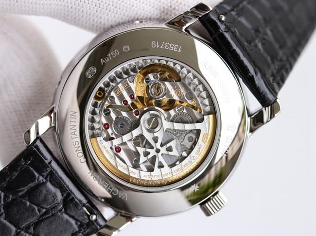 TWS factory Vacheron Constantintop-tier replica men's gray plate blue belt historical masterpiece series fully automatic movementleather strap watch movement picture