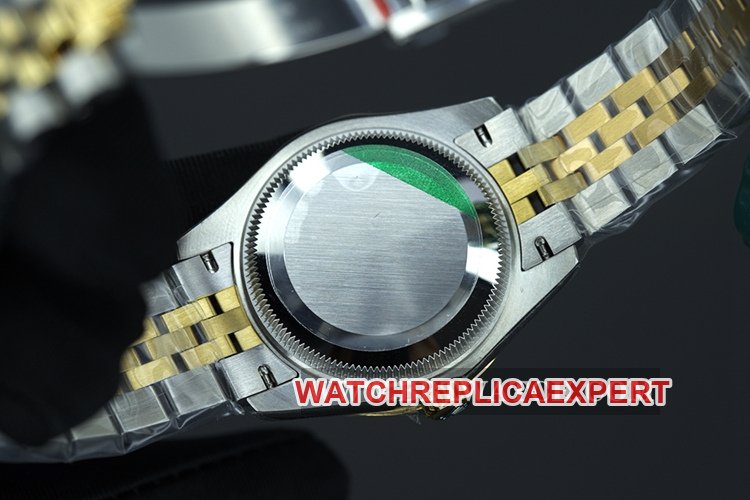 WFRolexreplica women's watch Datejust 28mm gold green dial mechanical water resistance watch movement picture