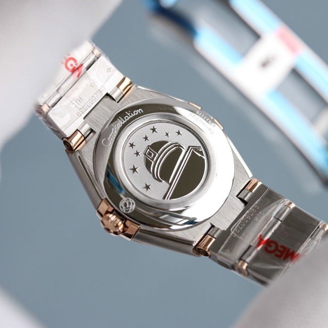 TW factory top-tier replicaOmega watch constellation series quartz women's white dialsteel bracelet watch movement picture