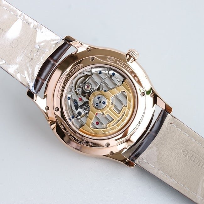 TW factory Jaeger-LeCoultremoon phase watch three major complex function master series fully automatic movement men's white dial brown belt watch top-tier replicaleather strapmovement picture