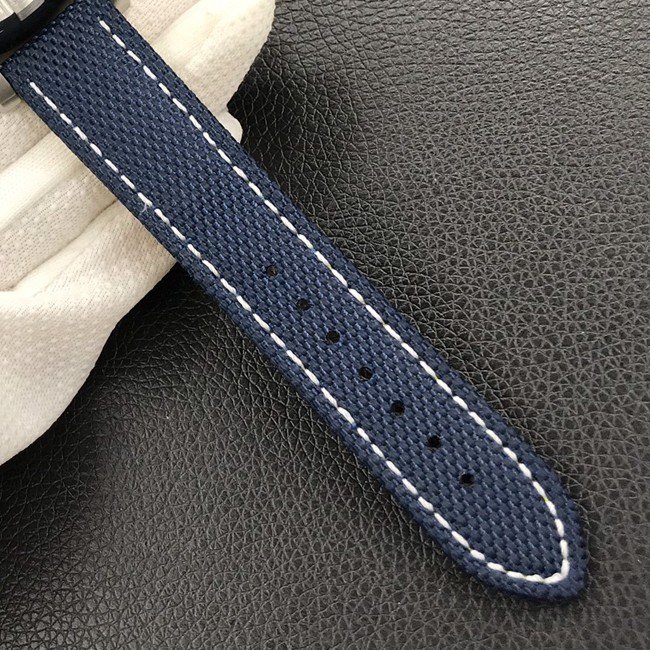 top-tier replicaBreitlinghigh-quality replica men's blue dial nylon strap Avengers chronograph fully automatic movement watch leather strap picture