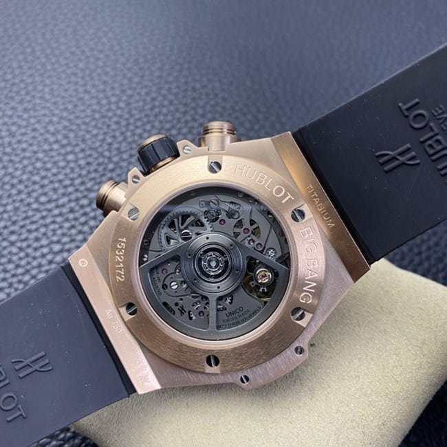 Hublot top-tier replica watch Big Bang series men's black dialrubber strap fully automatic movementmovement picture