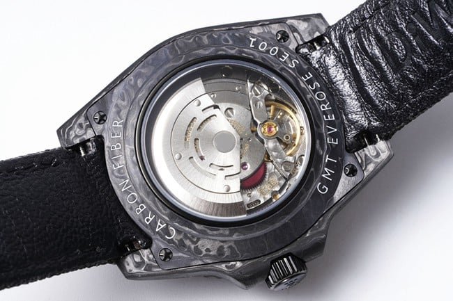 top-tierRolexreplica men's black dial nylon strap full automatic movement watch movement picture