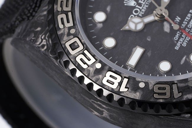 top-tierRolexreplica men's black dial nylon strap full automatic movement watch detail shots