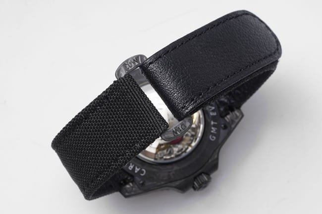 top-tierRolexreplica men's black dial nylon strap full automatic movement watch clasp picture