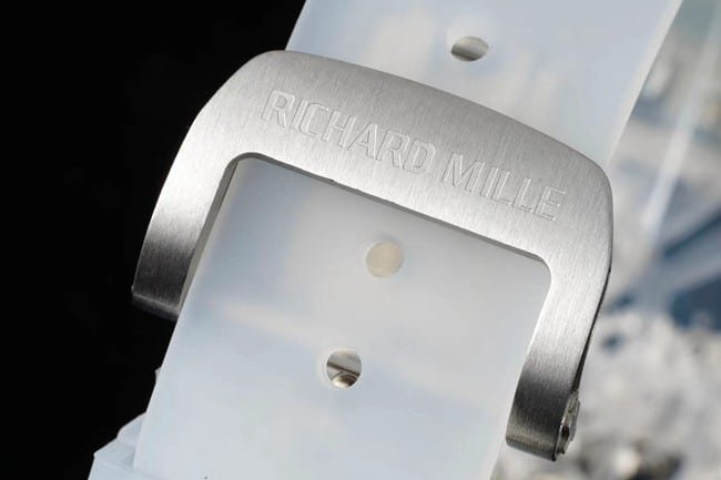 Top Richard Mille Replica Watches Men's Black Plate Rubber Band Automatic Mechanical Tourbillon Buckle Figure