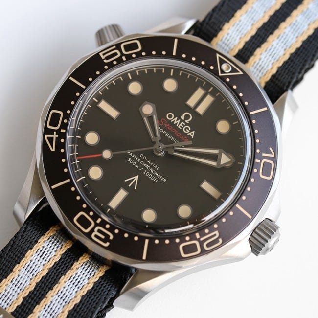 007 Movie "No Time to Die" Themed Strap Top Replica Watch - "Seamaster Diver 300M 007 Edition" Front View