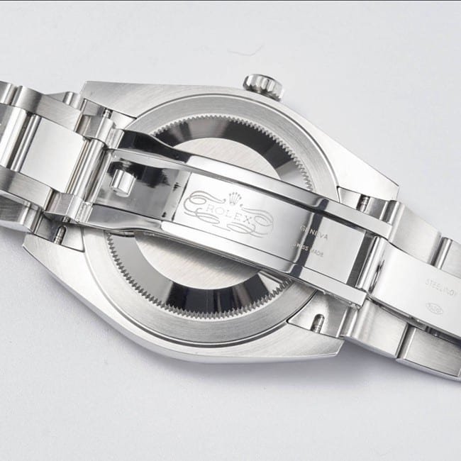 WF Factory Top Replica Rolex 41mm Logbook Series Gray Disc Steel Strap Watch Buckle Chart