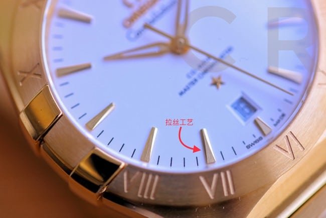 Top replica Omega Constellation Fifth Generation white dial silver steel strap men's wristwatch detailed pictures