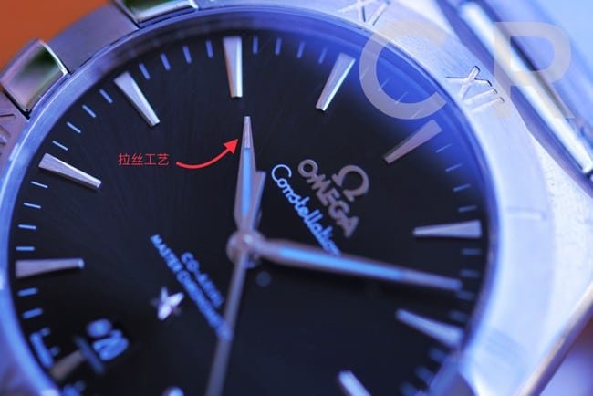 Top Replica Omega Constellation Series 5th Generation Black Dial Silver Steel Band Men's Watch Detailed Images