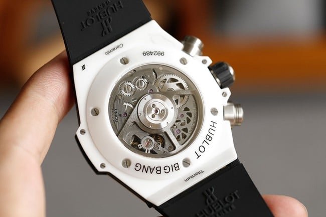 top-tier replica watch HublotBIG BANG series 411.NM.1170.RX white shell black dial jewelry watch movement picture