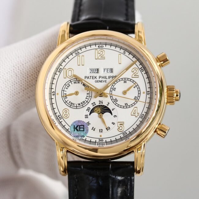 Patek Philippe 5204R-015 Grande Complications Chronograph, Glossy White Dial Rose Gold Men's Watch, Top 1:1 Open-Mold Replica — detailed review and buying guide | Watch Replica Expert