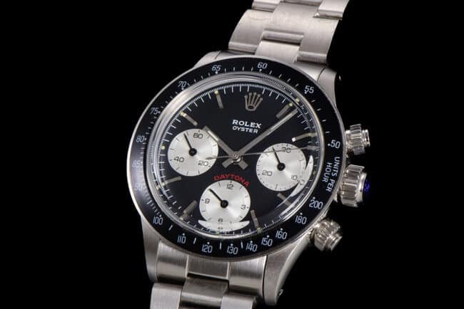 top-tier replica watch Rolex retro series manual chronograph movement black dial men's watch front view