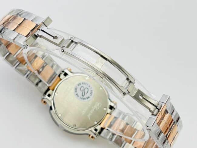YF factory top-tier replica watch ChopardHAPYDIAMONDS series ladies indirect rose golddial with diamond watch clasp picture