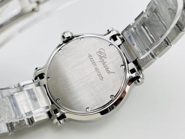 YF Factory Top Replica Chopard HAPPY DIAMONDS Series White Steel Red Dial Diamond Ladies Watch Movement Photo