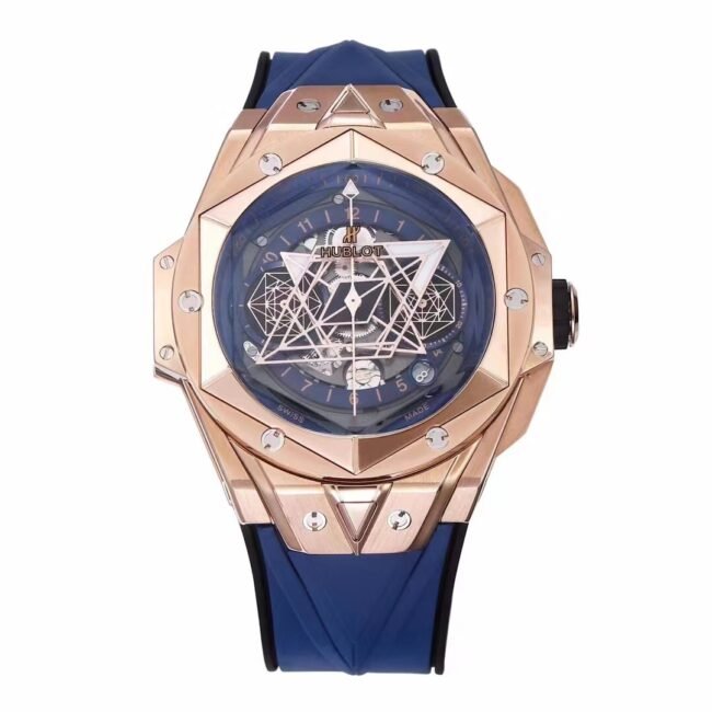 BBF Factory MXM20 Hublot BIG BANG Cronógrafo de alta qualidade Matte Blue Dial 18K Gold Blue Rubber Strap 418.OX.5108.RX — luxury replica watch guide | Watch Replica Expert
