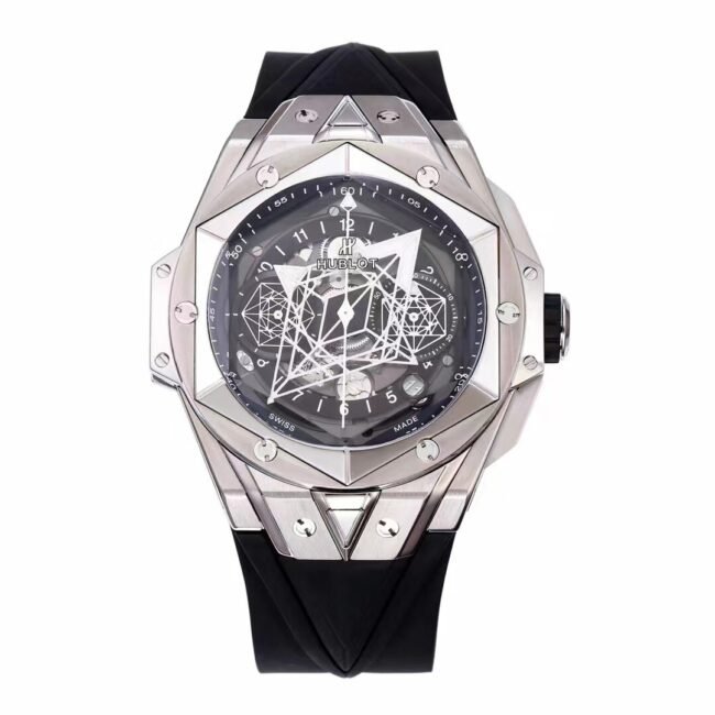 MXM19 BBF Factory Hublot BIG BANG masculino Hublot 1:1 réplica relógio 418.NX.1107.RX.MXM19 com mostrador preto escovado, cristal de safira e caixa de borracha preta fosca — luxury replica watch guide | Watch Replica Expert