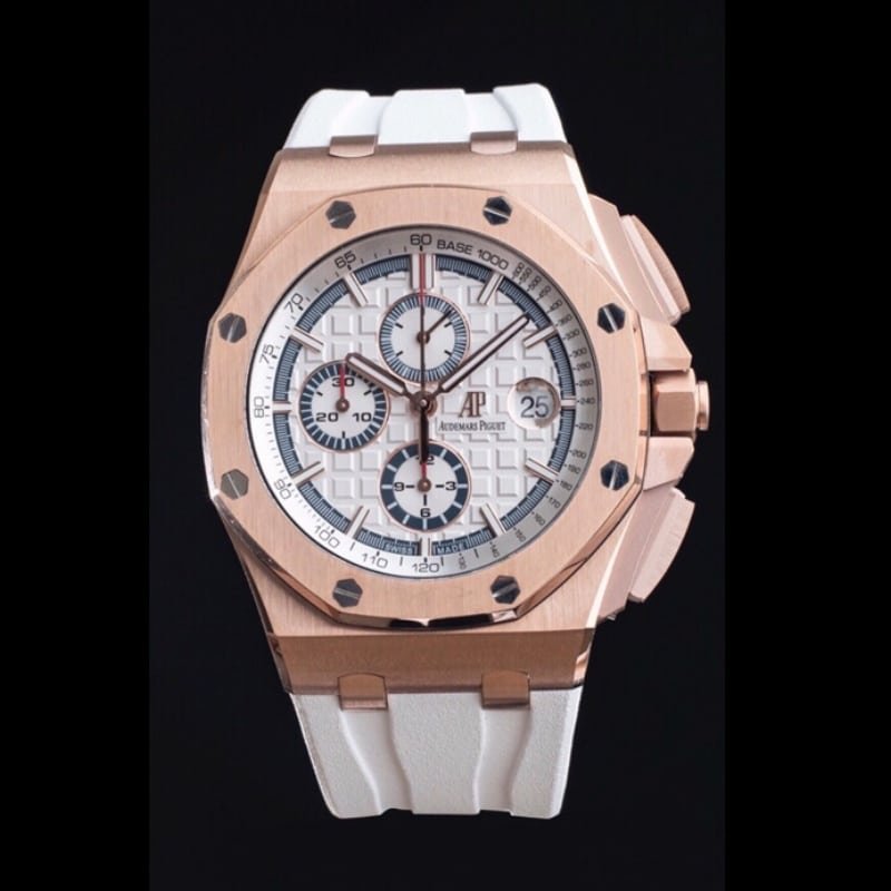 APF Audemars Piguet Royal Oak Offshore 26408OR.OO.A010CA Cronógrafo para hombre 1:1 Super Clone oro rosa esfera panda blanca — luxury replica watch guide | Watch Replica Expert