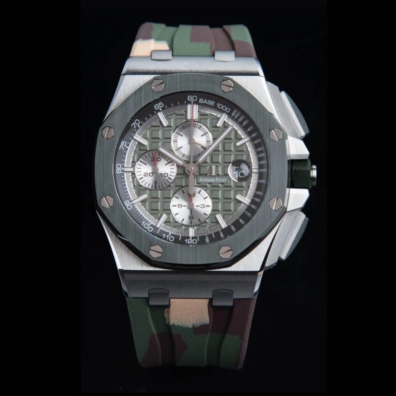 APF Audemars Piguet Royal Oak Offshore 26400SO.OO.A055CA.01 1:1 Super Clone Edelstahl Sportlicher Khaki Green Panda Chronograph — luxury replica watch guide | Watch Replica Expert