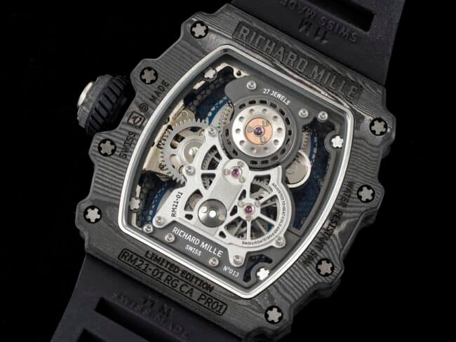 top-tier replica Richard Mille Skeleton RM 21-01 Aerodynamic Tourbillon Watch - movement picture as the name suggests