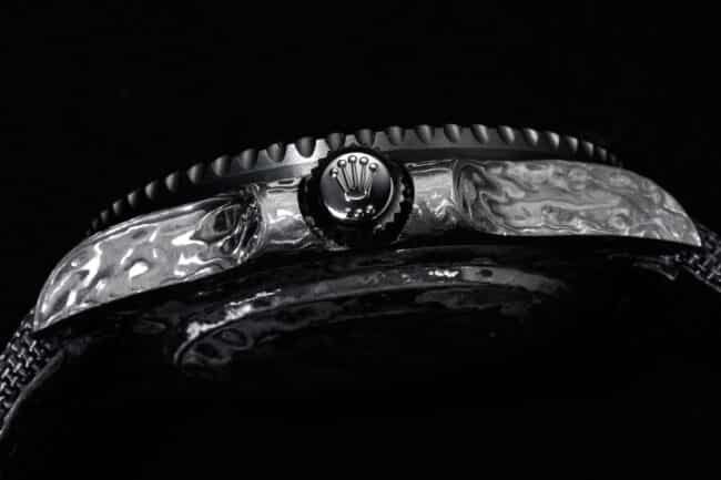 Big factory high-quality replicaVS new product RolexGMT-Master unique carbon fiber pattern watch side view