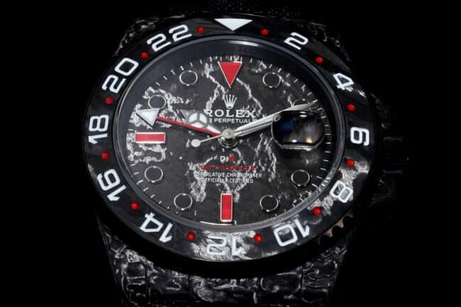 top-tiersuper cloneVS new RolexGMT-Master carbon fiber case men's watch front view