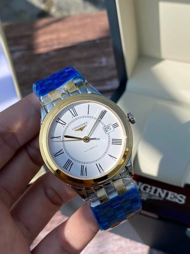 Longines drapeau militaire élégant 1:1 super A super clone en acier blanc mouvement sculpté suisse montre pour hommes L4.874.3.21.7 — luxury replica watch guide | Watch Replica Expert