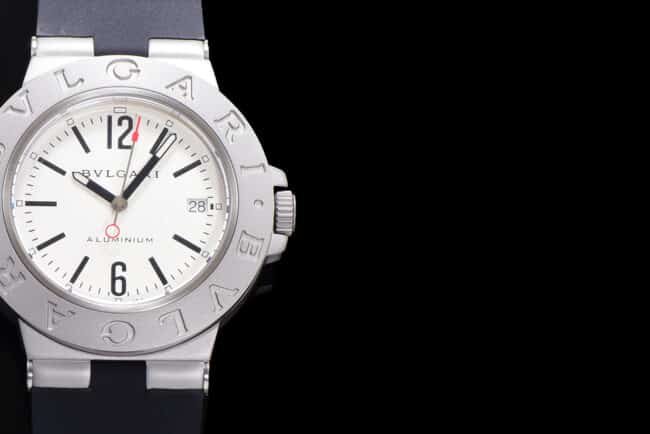 Bvlgari Aluminum series joint white steel men's watch detail shots