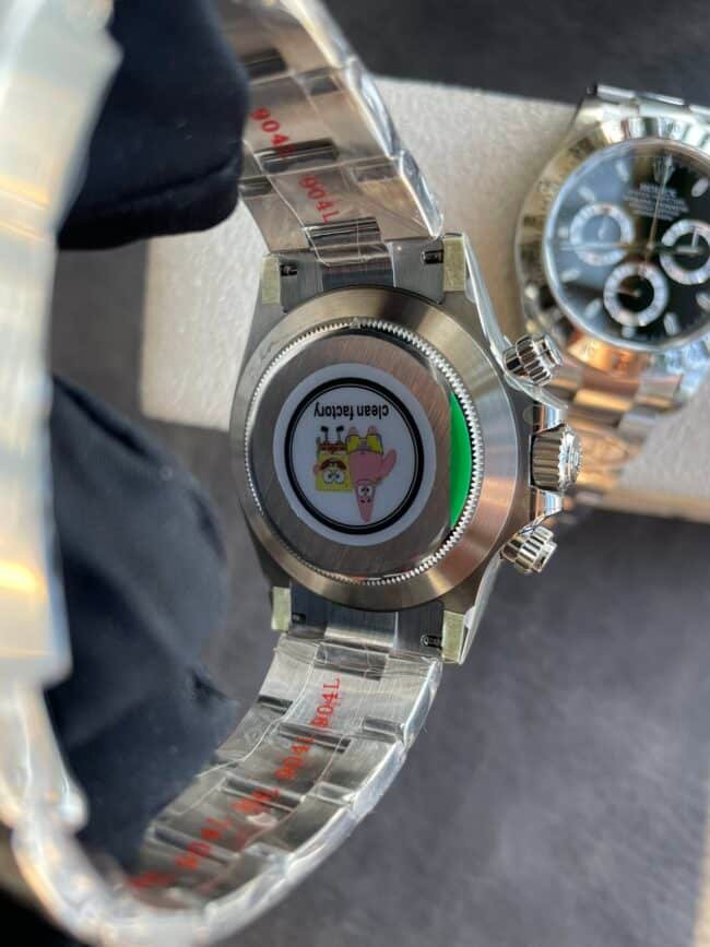 Large factory high-quality replicaC factory Rolex new white steel Daytona4130movement men's watch back cover picture
