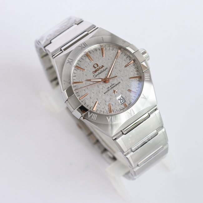 Big factory replica Omega white steel OR original mold opening new product 39mm Constellation series stainless steel watch front view