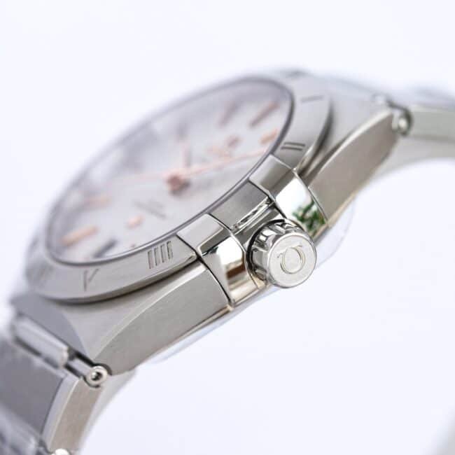 High-end replica Omega stainless steel OR original mold new 39mm Constellation series stainless steel watch side view