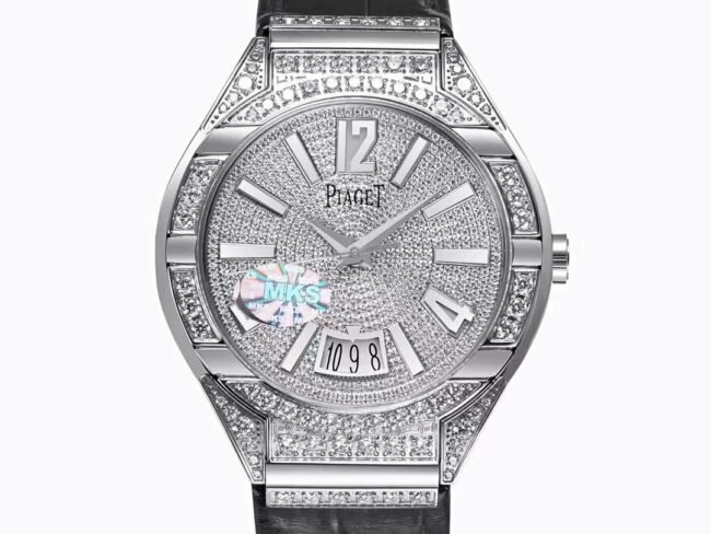 top-tiersuper cloneMKS Factory Piaget white steel POLO series Gypsophila men's watch front view